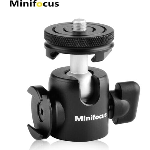 Camera Tripod Ball Head Adapter 360 Rotation with Cold Shoe Microphone Led Video Light Mount Phone Vlog Accessory for Gopro DSLR