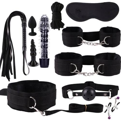 Sex Toys for Women Couples Sex Bondage Gear Set Handcuffs Sex Games Whip Gag Bdsm Sex toys kits sexyshop erotic accessories