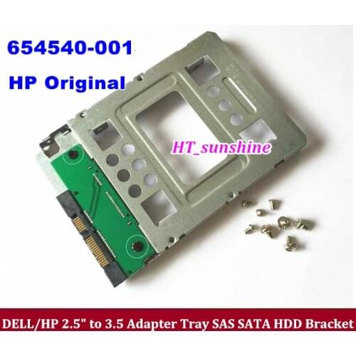 Free Shipping via DHL/Fedex 654540-001 For HP/MACPRO 2.5" to 3.5 Adapter Tray SAS SATA SSD HDD Bracket with screws