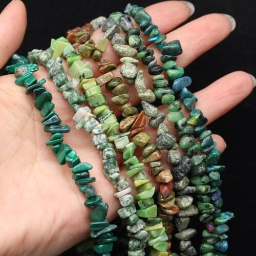 Natural Semi-precious Epidote Malachite Chip Beads 5-8mm Good Quality For DIY Necklace Earrings Accessories Gift Length 40cm
