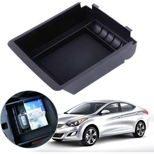 DWCX Car ABS Plastic Center Console Armrest Storage Box Tray Pallet Container for Hyundai Elantra (MD) 2011 2012 2013 2014 2015