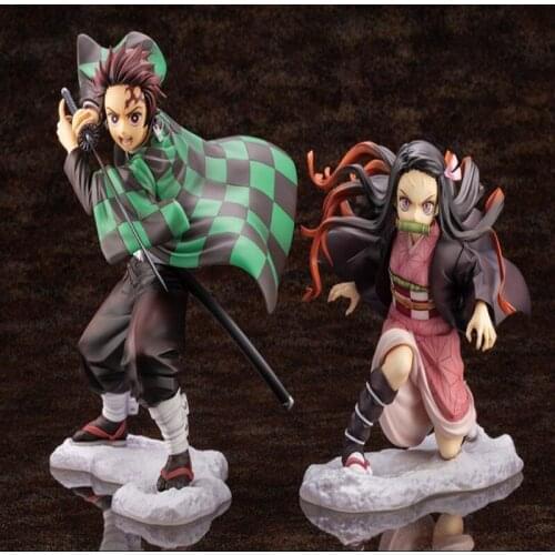 Demon Slayer Kimetsu no Yaiba Artfx J Nezuko Kamado Tanjiro Kamad PVC Action Figure Anime Figure Model Toys Collection Doll Gift