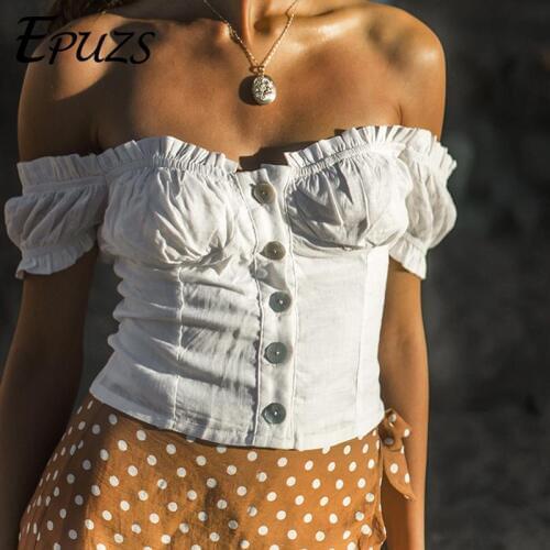 Блузки с открытыми плечами EPUZS China At AliExpress