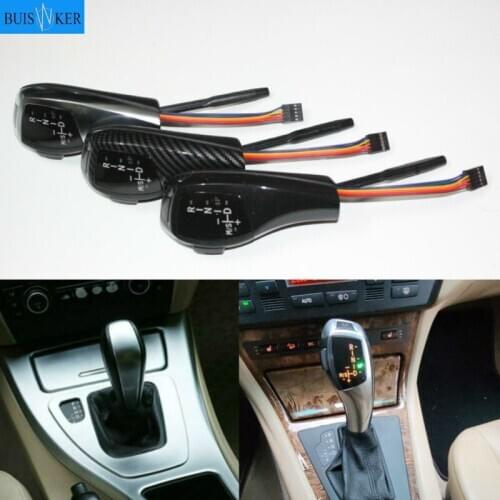 F30 Style Shift Handle Replacement PU Leather for BMW 6 Series 2004-2006 E63 Accessories LED Gear Shift Knob