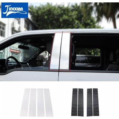 MOPAI Carbon Fiber Sticker Car Window Middle Pillar Plate Decoration Cover Accessoreis for Ford F150 Raptor 2009-2014