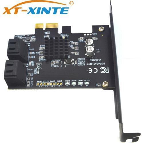 XT-XINTE PCI-Express controller card SATA III 4 ports support PCI Express x1 x2 x4 x8 x16 motherboard 88SE9215 chip for HDD SSD