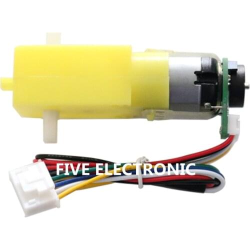 6V TT Micro DC Motor with AB Phase Hall Encoder Speed Measurement For Two-Wheel Self-Balanced Car/DIY Model Ratio 1:48