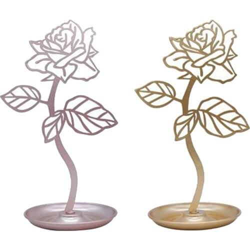 Fashion Flower Earring Holder Stand Jewelry Necklace Hanger Storage Rack