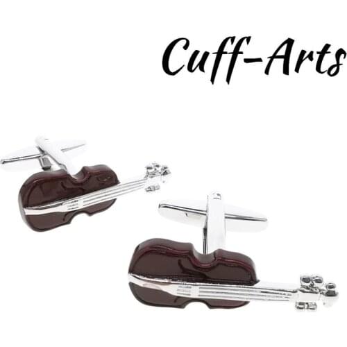 Mens Cufflinks Brown Violin Music Cufflinks Gifts for Men Gemelos Les Boutons De Manchette by Cuffarts C10608