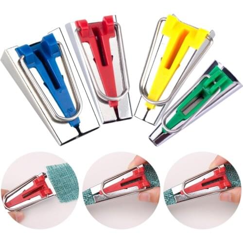 LMDZ Bias Tape Maker Set - 4 Sizes Fabric Bias Tape Maker Tools 6mm 12mm 18mm 25mm Fabric Sewing Quilting Bias Binding Maker