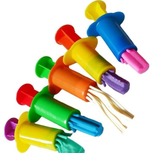 Plasticine Squeeze Syringe Set Kids Color Clay DIY Play House Toys Excluding Clay Squeeze Grab For Children Over 3 Years Old