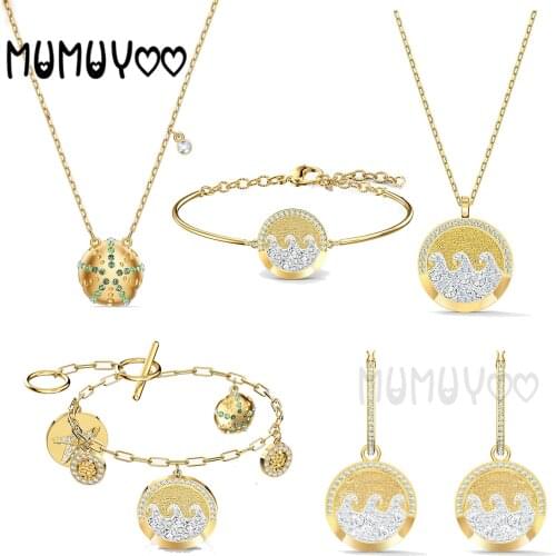 SWA 2020 New Fashion Jewelry HighQuality Exquisite Glowing Golden Wave Bracelet Set,Jewelry Is The Best Holiday Gift For Couples