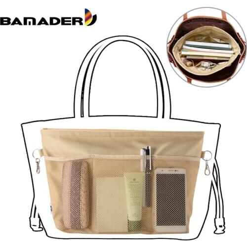 Nylon Inner Bags Women Fashion Handbag Cosmetic Cases Zipper Multi-pockets Bags Accessories Makeup Bag Organizer Lnsert