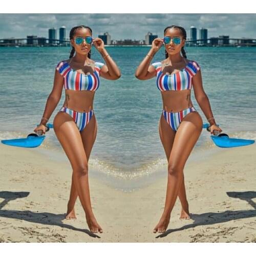 2021 Summer New Fashion Temperament Sexy Printed Bikini 2-Piece Set