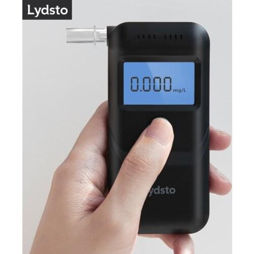 New Youpin Lydsto Professional Alcohol Breath Tester Breathalyzer Analyzer Detector Test Keychain Breathalyser Device LCDScreen