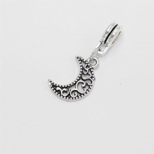 Wholesale Bulk Beads 12pcs Moon Charms Pendants Suitable for Womens Necklace Bracelets Jewelry Making