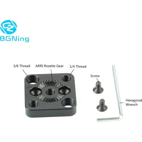 M4 to 3/8 Handle Gimbal External Mount Quick Release Plate for Arri Standard Rosette 1/4 Screw Monitor Holder for DJI Ronin S