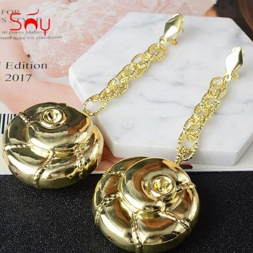 Sunny Jewelry Fashion Jewelry 2020 Long Drop Dangle Earrings For Women Copper High Quality Animal Snail For Party Wedding Daily