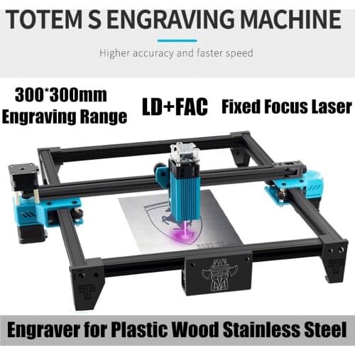 TOTEM S 40W Desktop CNC Laser Engraving Machine Carver Laser Cutter Printer Cutting Engraver for Plastic Wood Stainless Steel