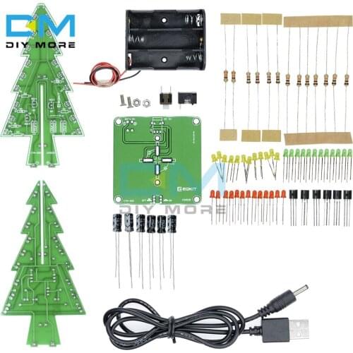 Christmas Trees LED DIY Kit Professional Red Green Flash LED Circuit Diy Electronic PCB Board