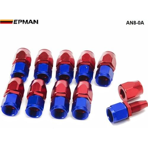 10PCS/LOT Universal AN8 Straight Oil/Fuel Line Hose End Aluminum Fitting/8-AN Oil Cooler Hose Fit AN8-0A AN8-0A