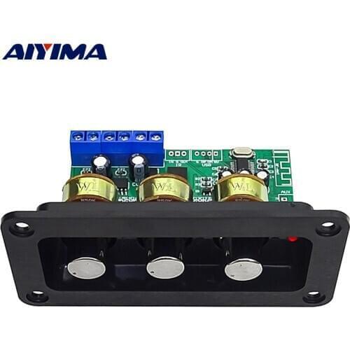 AIYIMA 12V Bluetooth 5.0 Power Amplifier Board Stereo Sound Amplifiers 2x20W With U Disk AUX Treble Bass Adjustment Home Audio