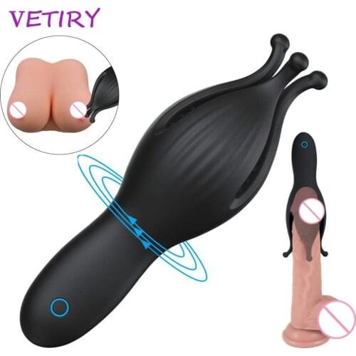 VETIRY Male Masturbator Vibrator Sex Toys for Men Deep Throat Penis Delay Trainer Automatic Oral Climax Glans Stimulate Sex Shop