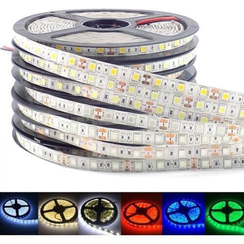 5M Led Strip 5050 SMD 60Leds/M Waterproof Flexible Led Tape 12v 2835 Decoration Ribbon Led Light Led Stripe RGB+24key controller