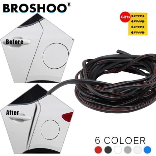 BROSHOO Auto Door Side Edge Protector Scratch Crash Rubber Strip Stickers For Dodge Journey Caliber Avenger Magnum Car Styling