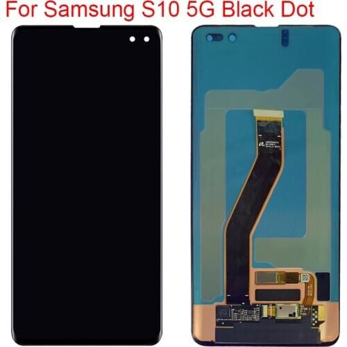 Black Dot S10 5G LCD For Samsung Galaxy S10 5G Display With Frame SM-G977N G977U G977B LCD Touch Screen Digitizer Assembly