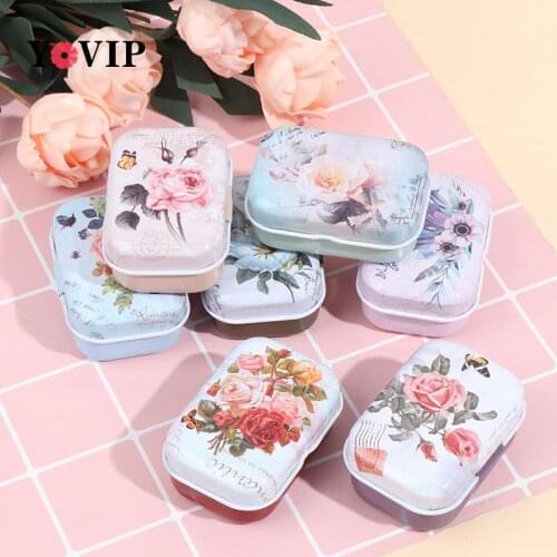 1PC Colorful mini tin box sealed jar packing boxes candy box small storage boxes cans gift box Pill Box Mini Pill Case Random