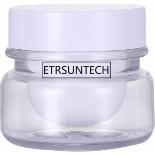 100pcs 30g Travel Empty Clear double wall cream cosmetic jar container bottles White Cap Cosmetic Packaging F3460