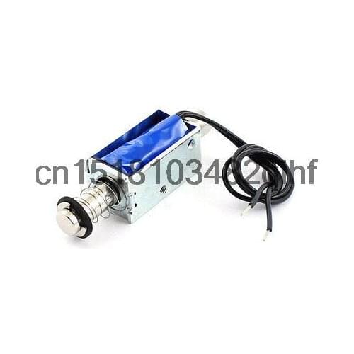 12V 1A 12W 25% 5mm 40g Push Pull Spring Plunger DC Solenoid Electromagnet