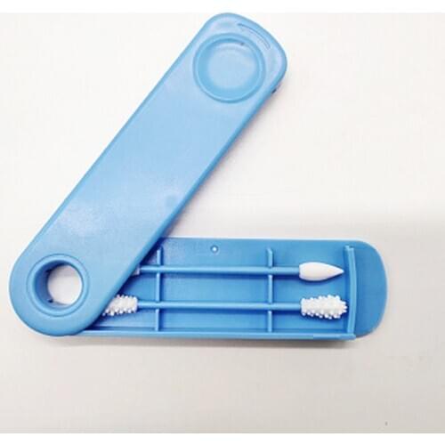 2 Pcs Portable Reusable Silicone Cotton Swab Ear Cleaning Cosmetic Removal Buds Makeup Swabs Sticks Double-headed 4Colors