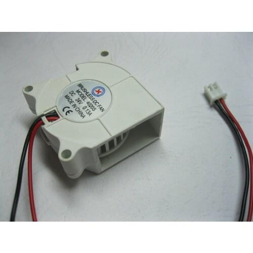 2 Pcs Brushless DC Cooling Blower Fan 4020S 24V 40x40x20mm White Color