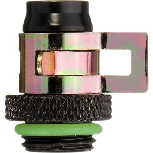 2Pcs Barb Fitting Computer Water Cooling Radiator Copper Heatsinks Cooler Clamp For 3/8 Inch Id Tubing G1/4 Chromed Del