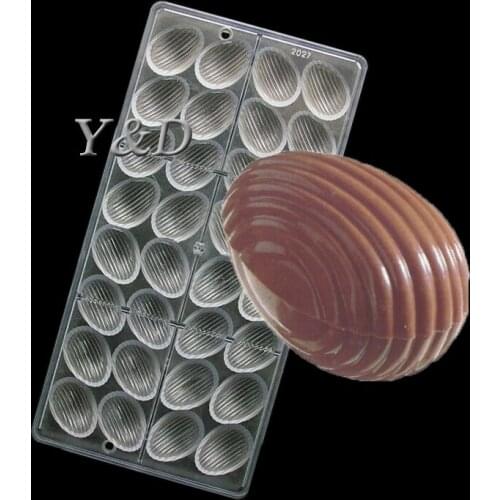 3 D Food Grade Clear Polycarbonate Plastic Hard Egg Eggs Thread Shaped Mould Baking Tool Inject Chocolate Mold DIY Tool