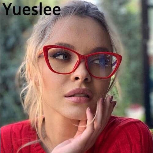 47312 Support Custom Logo and Name Blue Light Blocking Glasses Cat Eye Glasses Frame Men Women Optical Fashion Computer Eyeglass