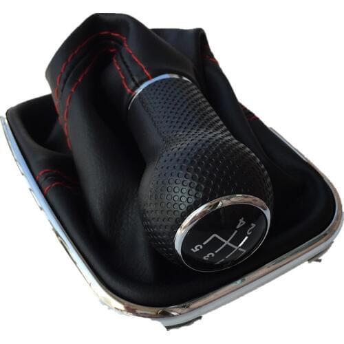 5 / 6 Speed Manual Car Styling Gear Shift Knob Lever Leather Gaiter Boot Collar For Volkswagen VW Golf MK4 IV GTI R32 Jetta Bora