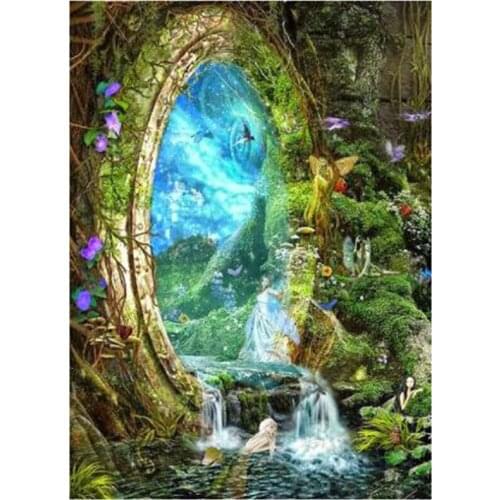 5D DIY Full Round/Square Diamond Painting Fantasy Scenery Cross Stitch 3D Embroidery Elves Rhinestone Mosaic Home Decor Art Y465