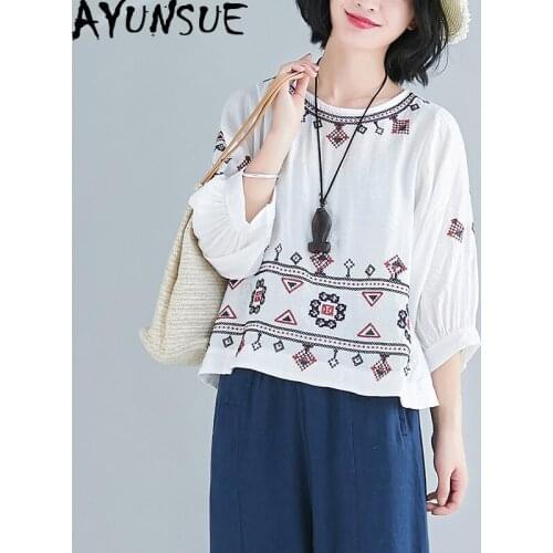 Женские хлопковые футболки AYUNSUE China At AliExpress