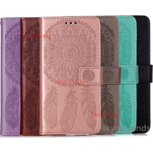 For APPLE iPhone X XR XS Max dreamcatcher embossing case stand flip wallet clip mobile phone holder cover for iPhone XSMax coque