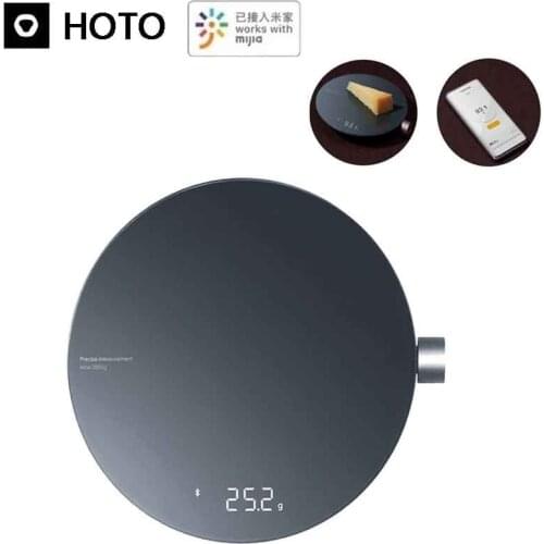 HOTO Mini Digital Bluetooth 4.0 Scale 100/300/500/3000g High Accuracy for Jewelry Gram Weight&Kitchen Work with Mijia APP