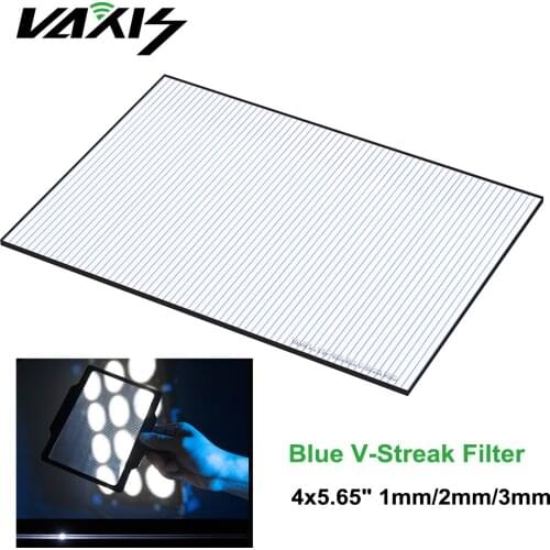 VAXIS VFX Blue V Streak Filter 4x5.65" 1mm 2mm 3mm Camera Square Lens Effect Filter for Camera Photo Video Vlog Photography