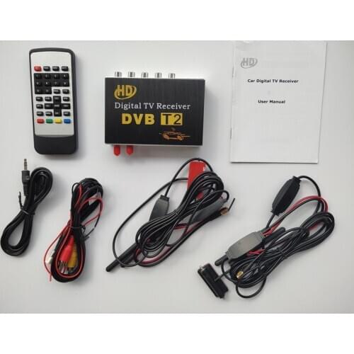 HD Car Digital TV Tuner Receive DVB-T MPEG-4 Dual 140-200KM/H SD for Europe Middle East Australia