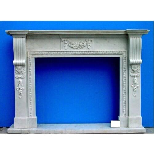Natural stone marble fireplace mantel simple elegant English style fireplace frame