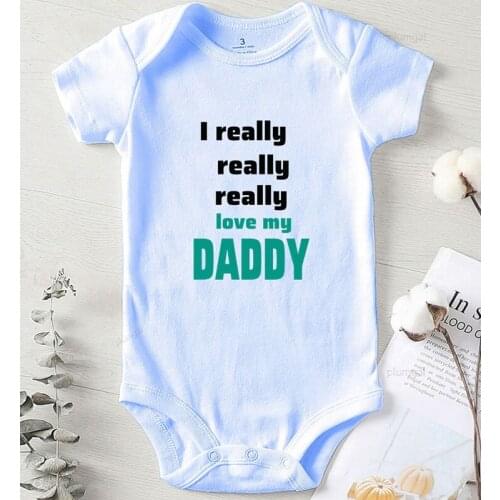 Jumpsuit for Newborns Baby Girl Clothes Printing Daddy Cotton Toddler Winter Costume Kids Summer Romper Newborn Girls Outfit