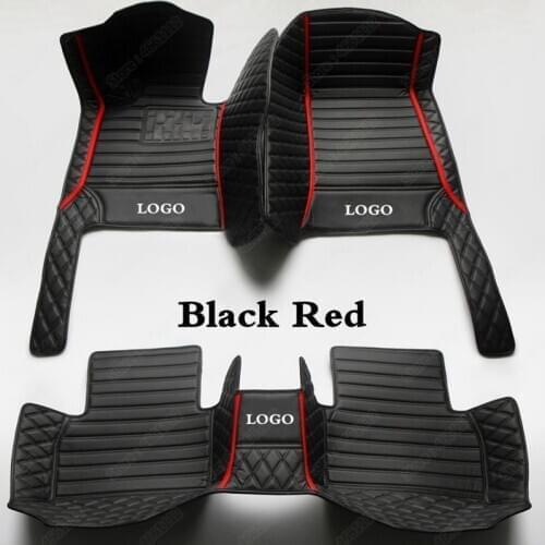 Car Floor Mats for Ford Ranger F150 Everest Edge Kuga Explorer Ecosport Expedition Escape Territory Leather Foot Pds Black Red