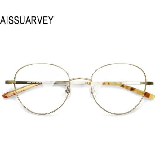 Small Round Designer Metal Optical Eyeglasses Frames Men Glasses Frame Women Fashion Retro Vintage Frames Quality Light Simple