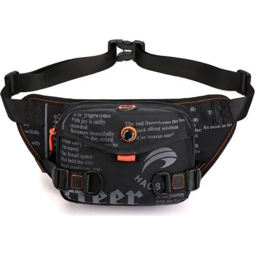 Headphone Hole Mens Waist Bag Anti Theft Back Phone Pocket Male Shoulder Bag Large Crossbody Bags Men Kidney Belt Bag